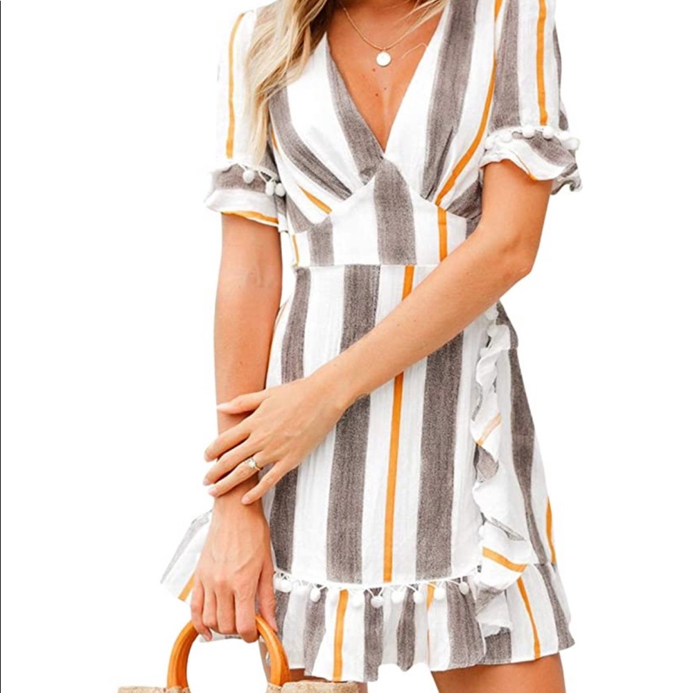 Pin Stripe Summer Dress- New - Picture 1 of 3